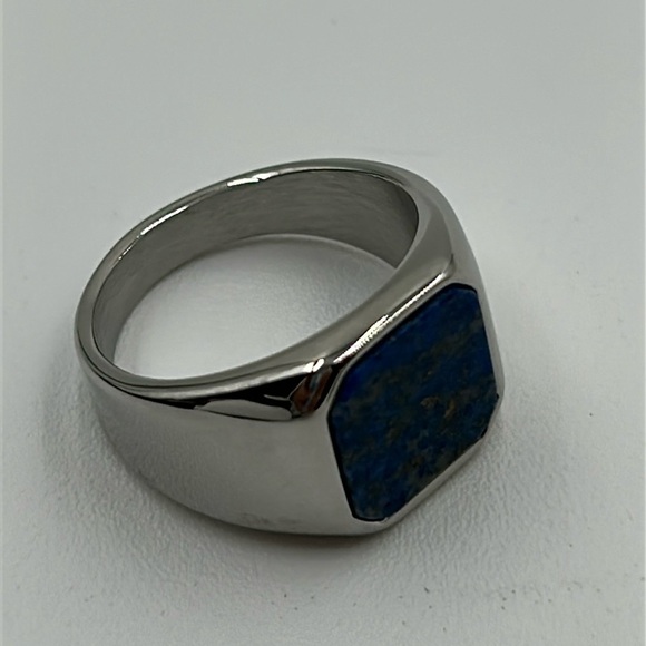 1849- Lapis Lazuli Natural Gemstone Handmade Men's Ring Size 10.5 NWT - Picture 1 of 8